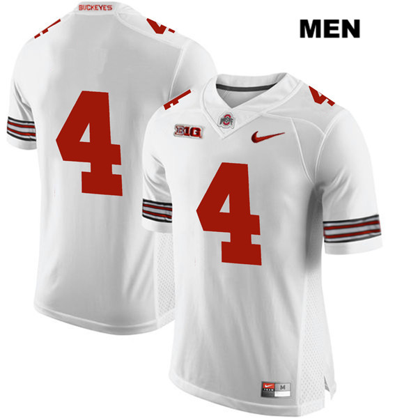 Ohio State Buckeyes Men's Jordan Fuller #4 White Authentic Nike No Name College NCAA Stitched Football Jersey DJ19Q33TO